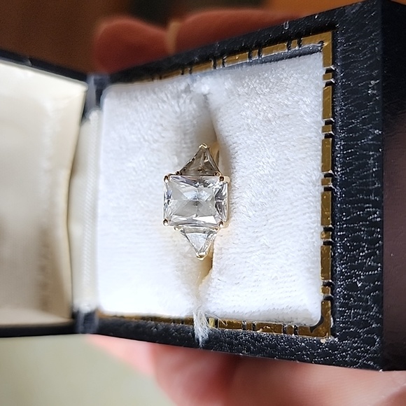 14k karat yellow gold cz wedding engagement promise ring Fine Jewelry - Picture 3 of 10